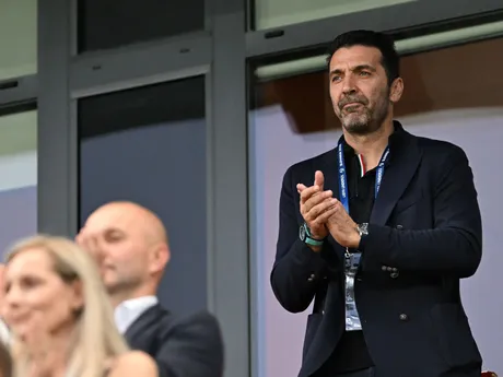 Gianluigi Buffon počas zápasu základnej A-skupiny Slovensko - Taliansko na majstrovstvách Európy hráčov do 21 rokov v Trnave