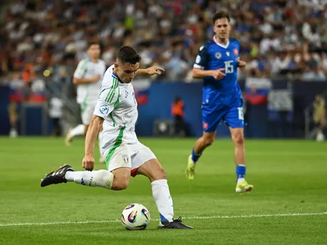 Fotka zo zápasu Slovensko - Taliansko na EURO U21 2025.